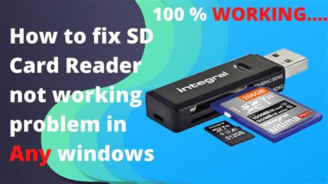 sd card reader not working windows 10